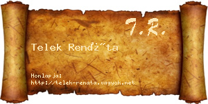 Telek Renáta névjegykártya